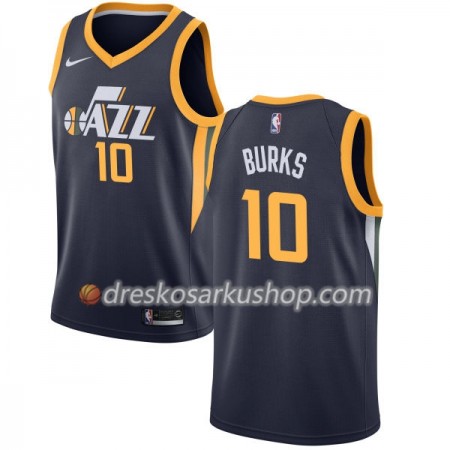 Muški NBA Dres Utah Jazz Alec Burks 10 Nike 2017-18 Navy Swingman